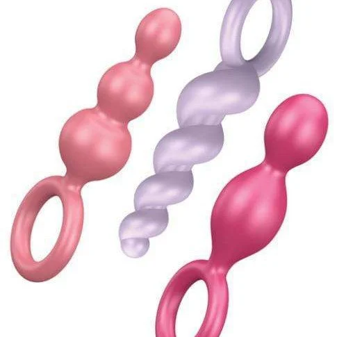 Satisfyer Plug Set Of 3 Silicone Butt Plug Anal Trainers - Multi Color