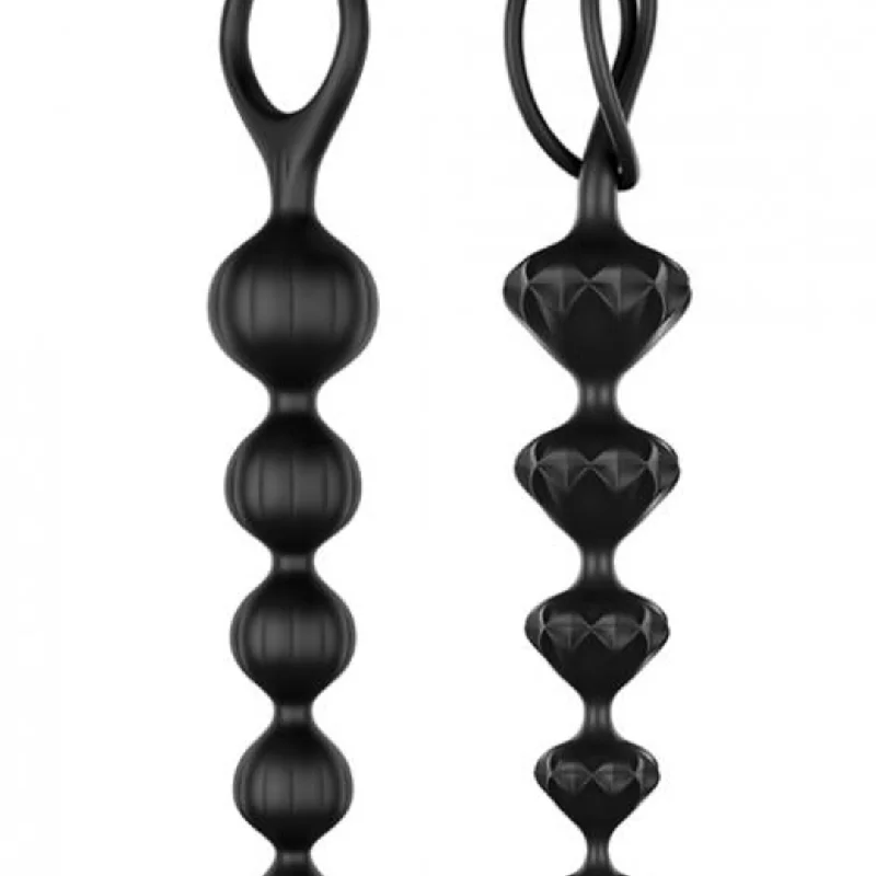 Satisfyer Silicone Anal Beads Set of 2 - Black