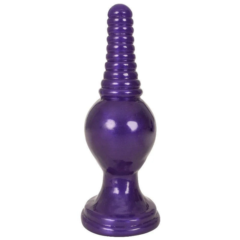 The King Ribbed Tip Anal Plug – Purple