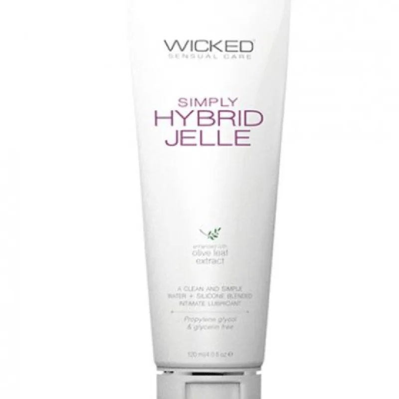 Wicked Simply Hybrid Jelle Silicone and Water Based Lubricant  4 oz