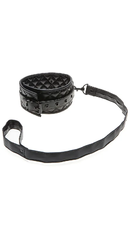 Quilted Collar with Leash